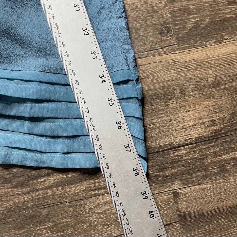 Soft Surroundings Asymmetrical Pleated Blue Skirt - Picture 8 of 12